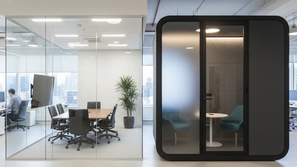 Акустична кабіна чи переговорна кімната: що обрати для офісу